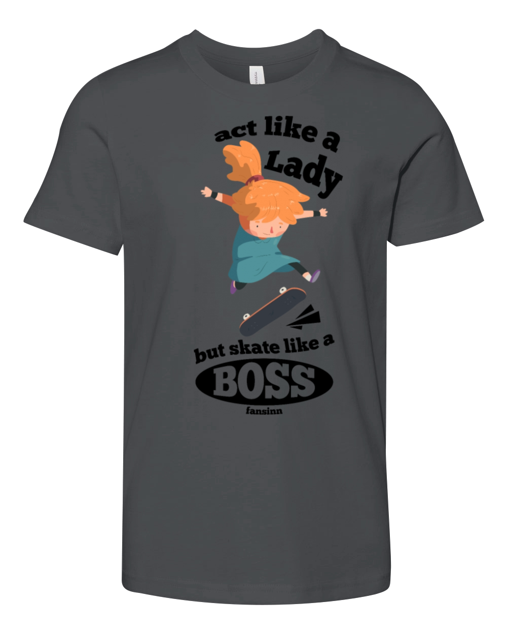 Girl drives skateboard Youth Unisex Jersey Tee