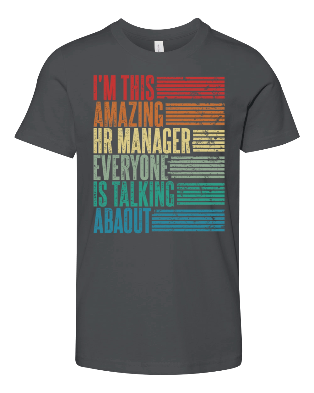 Vintage Hr Manager Profession Gift Retro Youth Unisex Jersey Tee