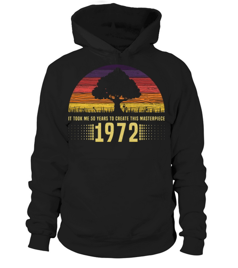 1972 Vintage Retro Sunset Masterpiece 50thBirthday Hoodie Unisex