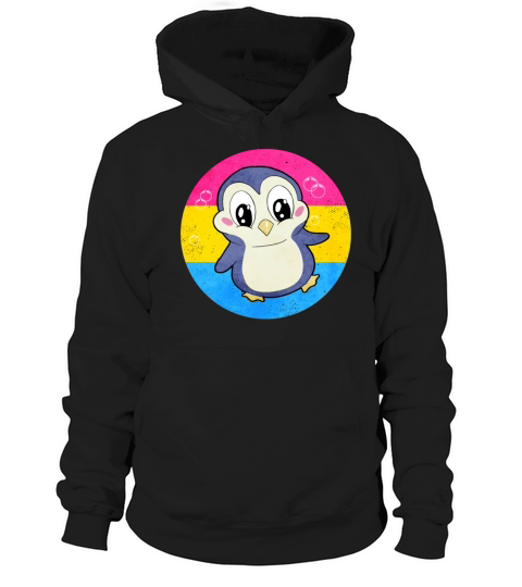 Pansexual Pride Pan Flag Penguin Sublte LGBTQ Hoodie Unisex