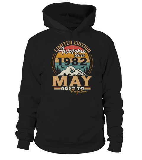 Vintage Born In May 1982 Birthday Gift Hoodie Unisex