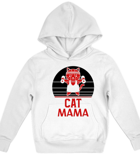 Distressed Retro Cat Daddy Vintage Eighties Style Kids Hoodie