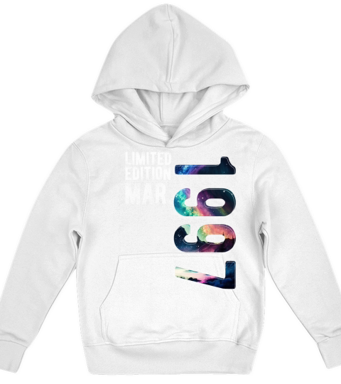 Limited Edition 1997 March Birthday Polar Lights Kids Hoodie