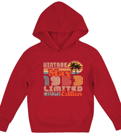 May 1953 Vintage Birthday Gift Kids Hoodie