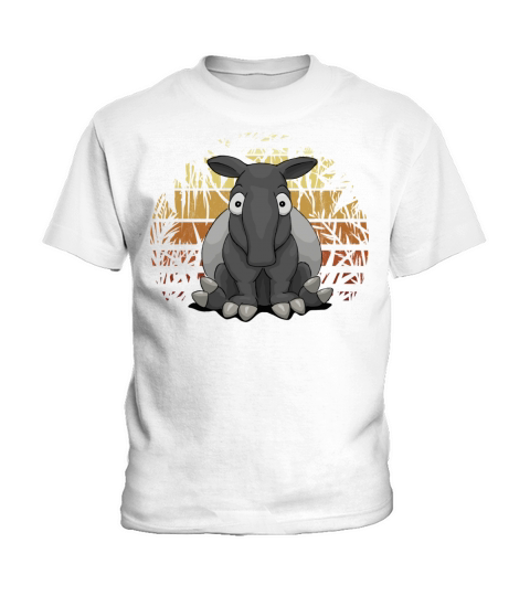Retro Sunset L Chubby Jungle King Tapir Kids T-Shirt