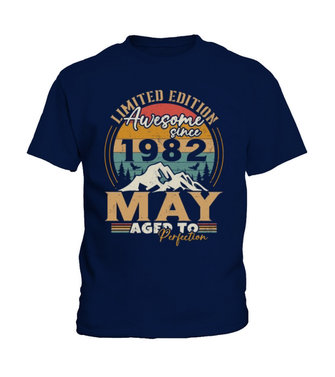 Vintage Born In May 1982 Birthday Gift Kids T-Shirt