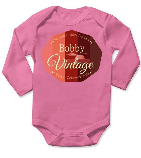 Bobby Vintage Design Long Sleeve Baby One-Piece