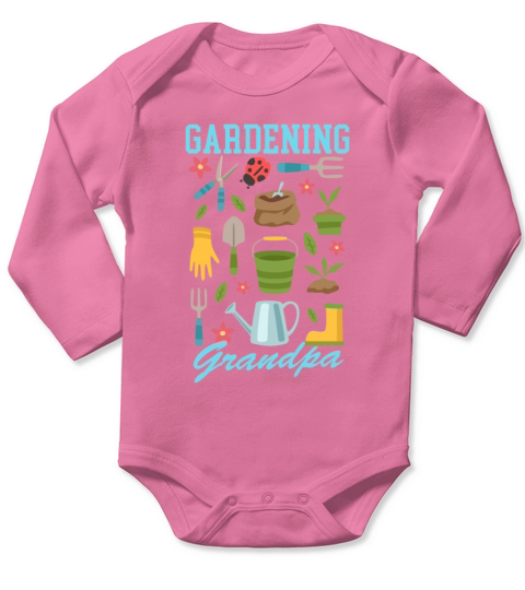 Gardening Grandpa Garden Funny Gardener Long Sleeve Baby One-Piece