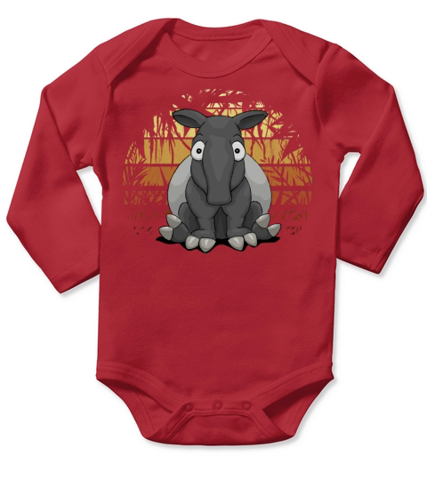 Retro Sunset L Chubby Jungle King Tapir Long Sleeve Baby One-Piece