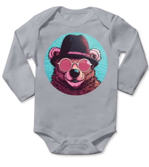 Vintage Bear Lovers Long Sleeve Baby One-Piece