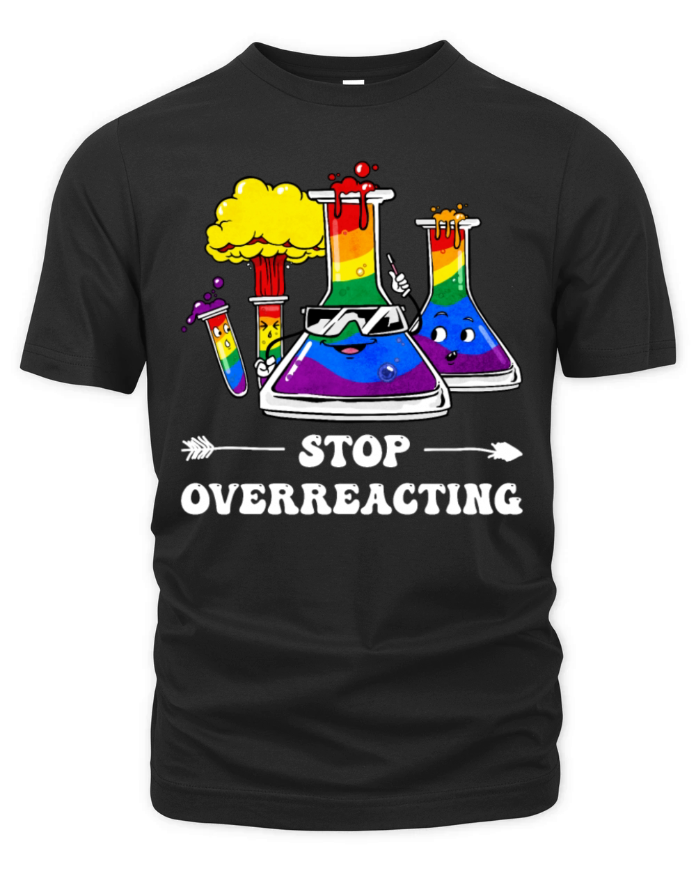 Gay Pride Rainbow Flag Science Teacher Organic Unisex T-shirt