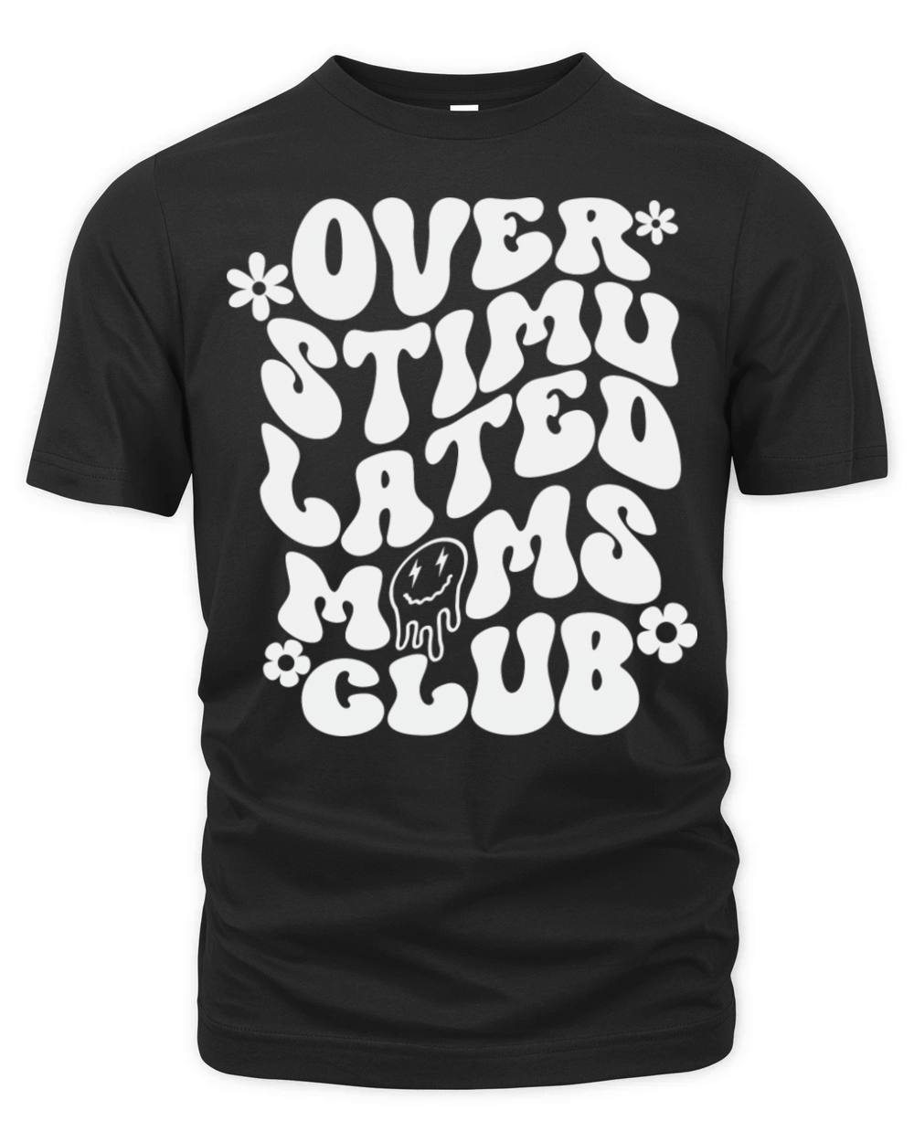 Overstimulated Moms Club Face Organic Unisex T-shirt