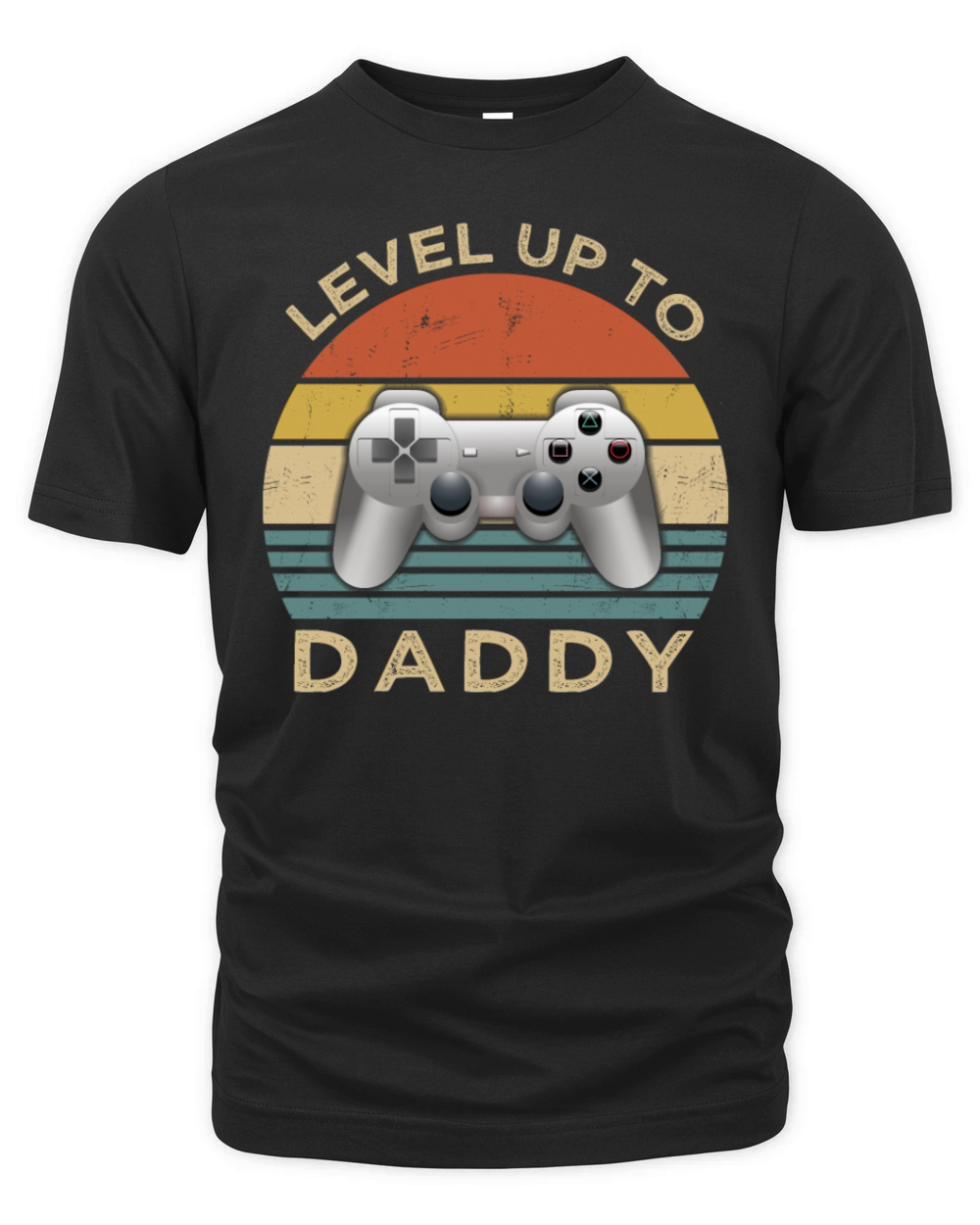 Vintage Level up to Daddy Fathers Organic Unisex T-shirt