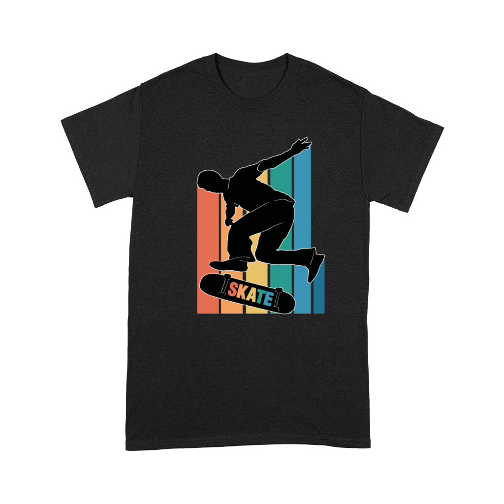 Skateboarding Skateboarder Silhouette Colorful Premium T-shirt