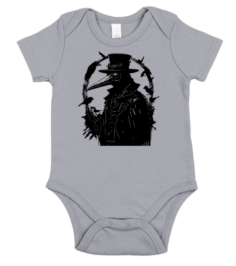 dr plague with crows Short Sleeve Baby One-Piece