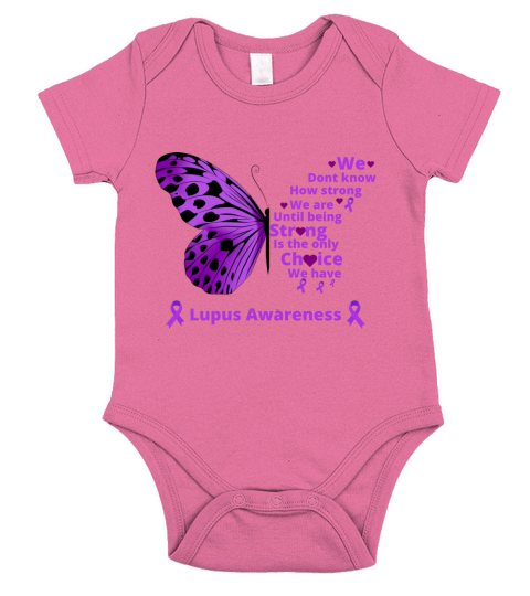 Purple butterfly lupus health support lupus Short Sleeve Baby One-Piece