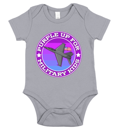 Purple Up For Military Kids Short Sleeve Baby One-Piece