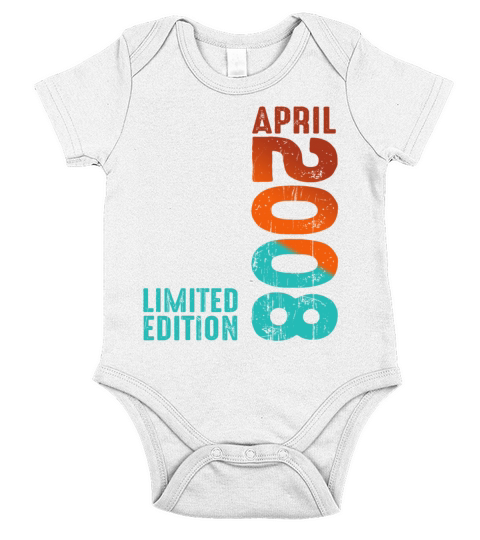 Since April 2008 Year 2008 Retro Vintage 2008 Short Sleeve Baby One-Piece