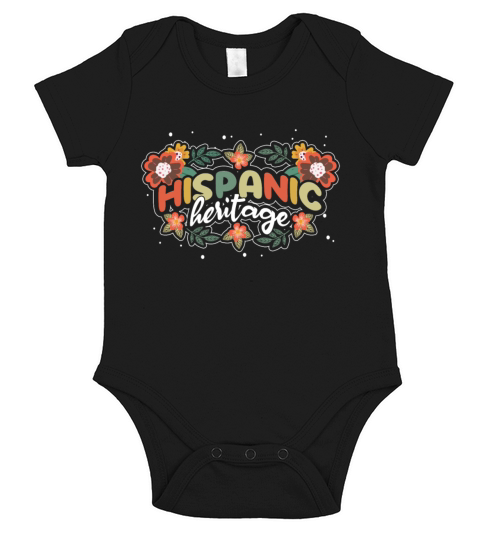 Vintage Hispanic National Hispanic Heritage Short Sleeve Baby One-Piece