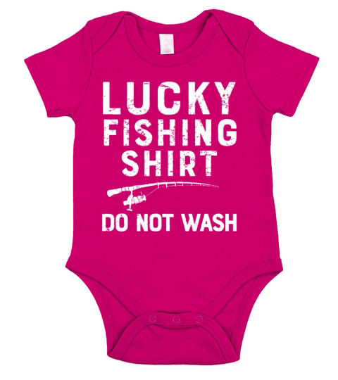 Vintage Lucky Fishing - Fisherman Fathers Dayvint Short Sleeve Baby One-Piece