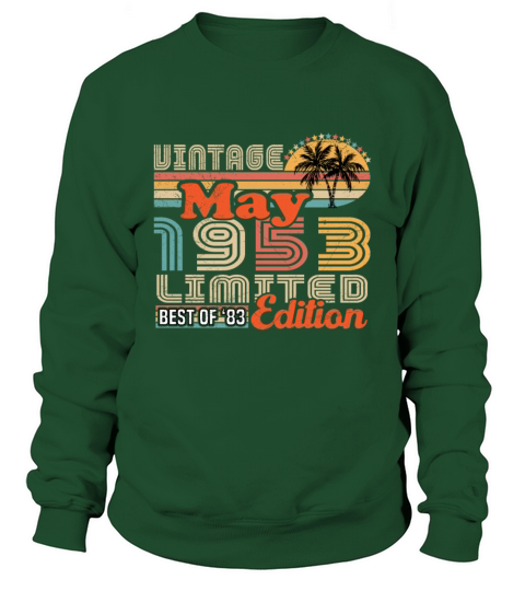 May 1953 Vintage Birthday Gift Sweatshirt Unisex