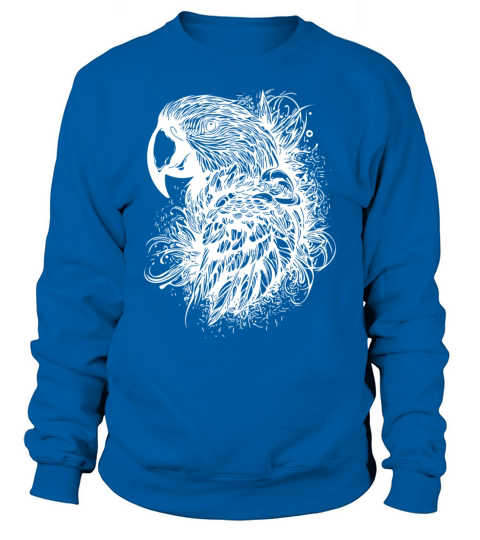 Parrot Vintage Bird Portrait Drawing Sweatshirt Unisex