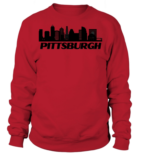 Pittsburgh Skyline White Sweatshirt Unisex