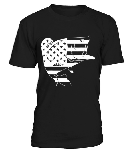 Bass Fishing American Camo USA Vintage Flag T-Shirt Unisex