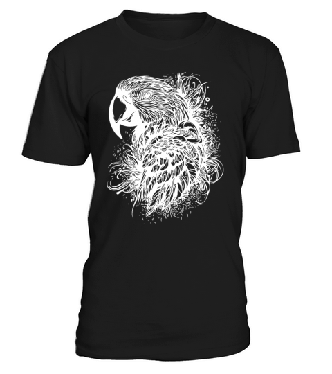 Parrot Vintage Bird Portrait Drawing T-Shirt Unisex