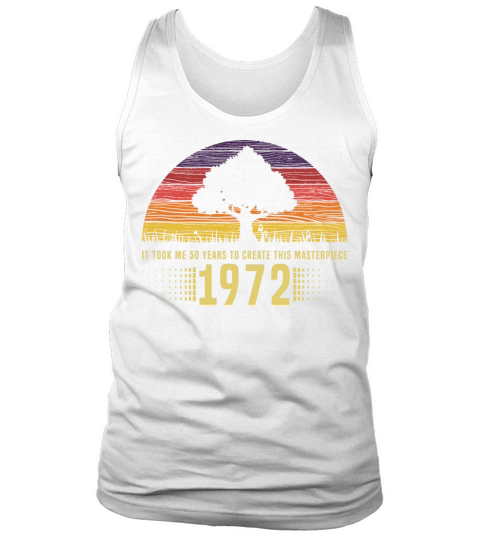 1972 Vintage Retro Sunset Masterpiece 50thBirthday Tank Top Unisex