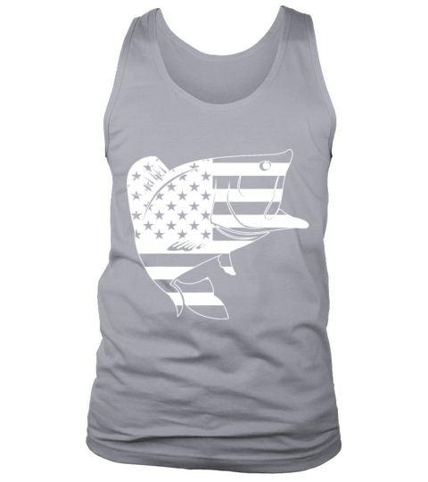 Bass Fishing American Camo USA Vintage Flag Tank Top Unisex
