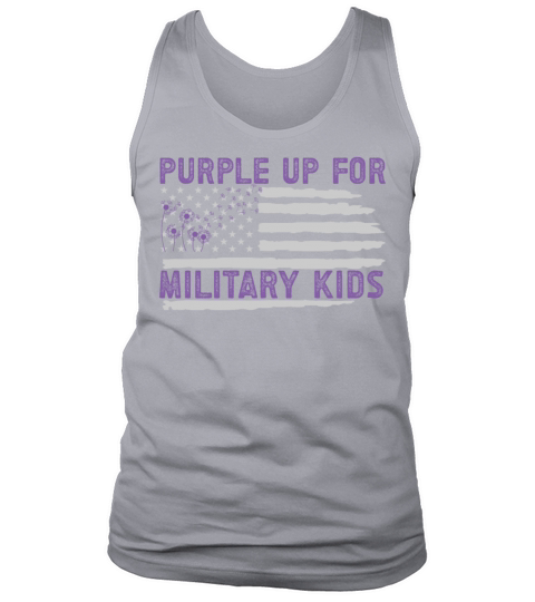 Purple Up For Military Kids USA Flag Patriotic Tank Top Unisex
