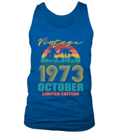 Vintage October 1973 Limited Edition Tank Top Unisex