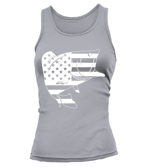 Bass Fishing American Camo USA Vintage Flag Tank top Woman
