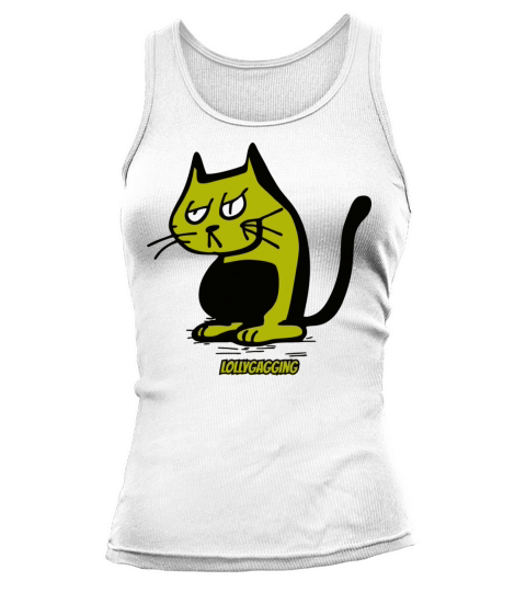 Lollygagging Vintage Cartoon Cat Tank top Woman