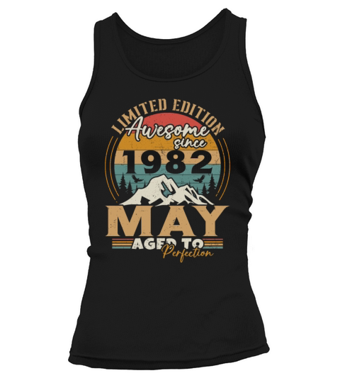Vintage Born In May 1982 Birthday Gift Tank top Woman