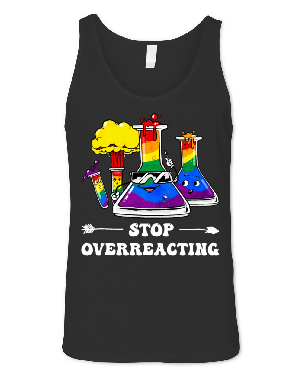 Gay Pride Rainbow Flag Science Teacher Unisex Jersey Tank