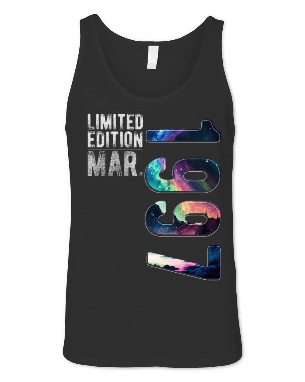 Limited Edition 1997 March Birthday Polar Lights Unisex Jersey Tank