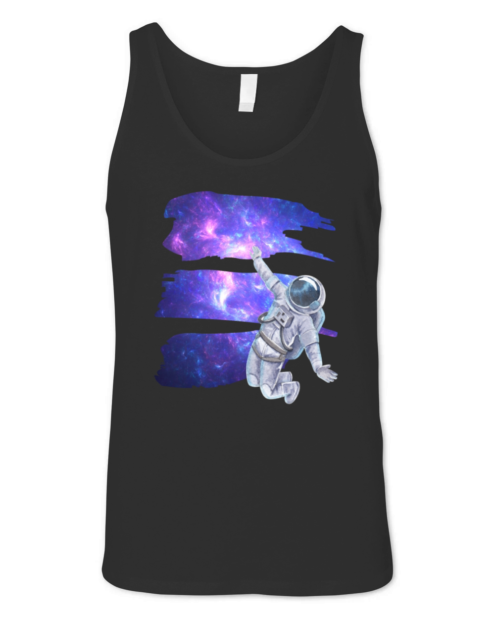 Ufo cool flying astronaut and spaceship cosmic art Unisex Jersey Tank