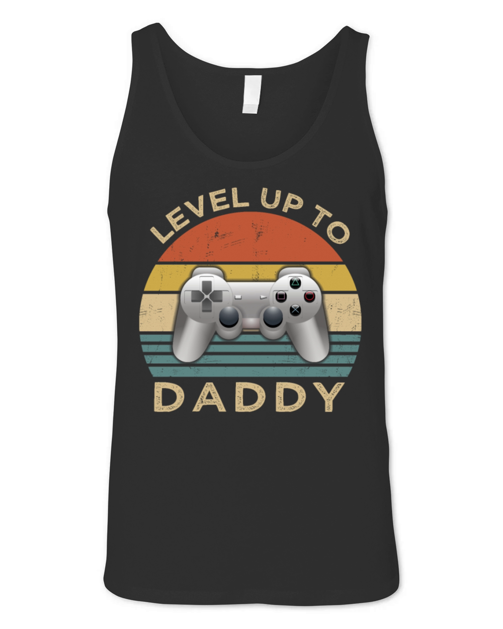 Vintage Level up to Daddy Fathers Unisex Jersey Tank