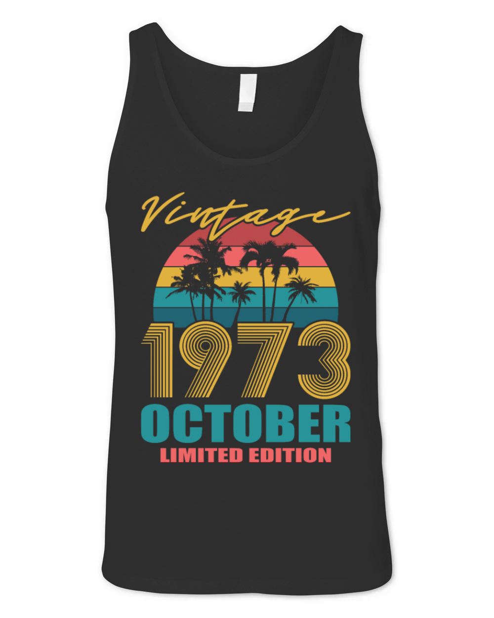 Vintage October 1973 Limited Edition Unisex Jersey Tank