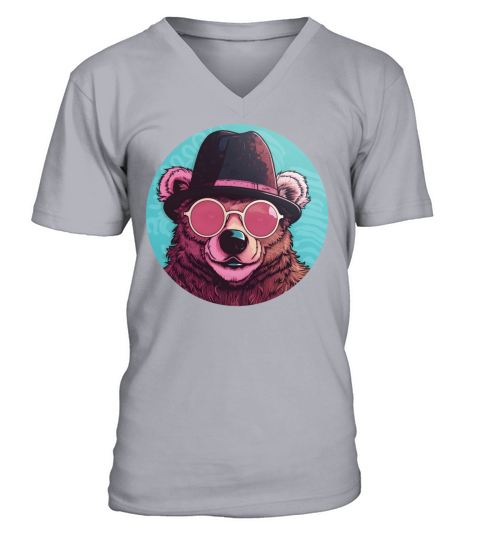 Vintage Bear Lovers V-Neck T-shirt