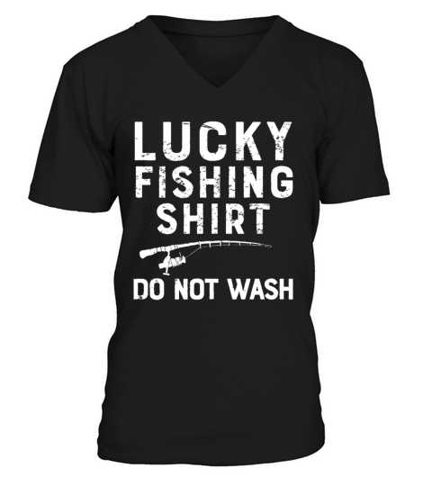 Vintage Lucky Fishing - Fisherman Fathers Dayvint V-Neck T-shirt