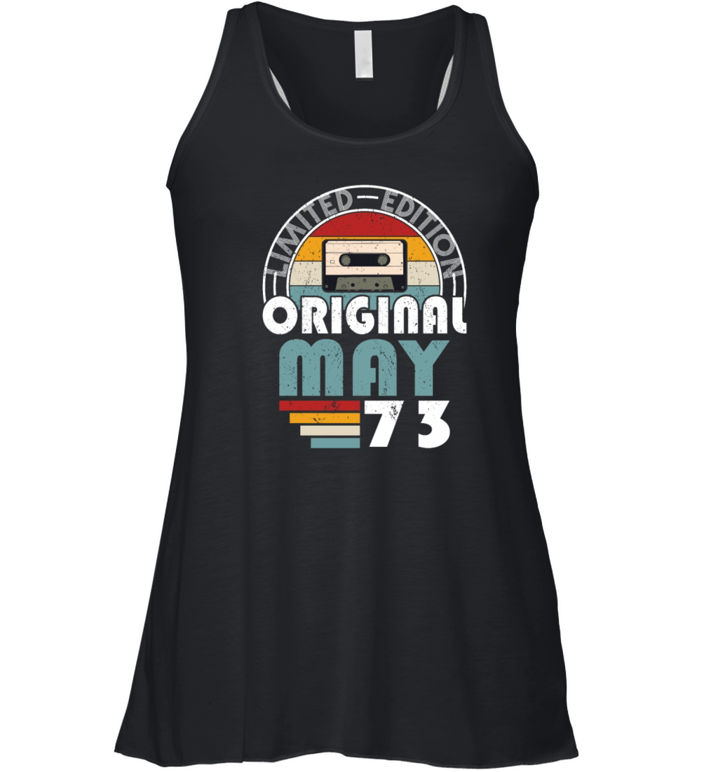 50th birthday may 1973 original 1973 Women's Flowy Tank Top