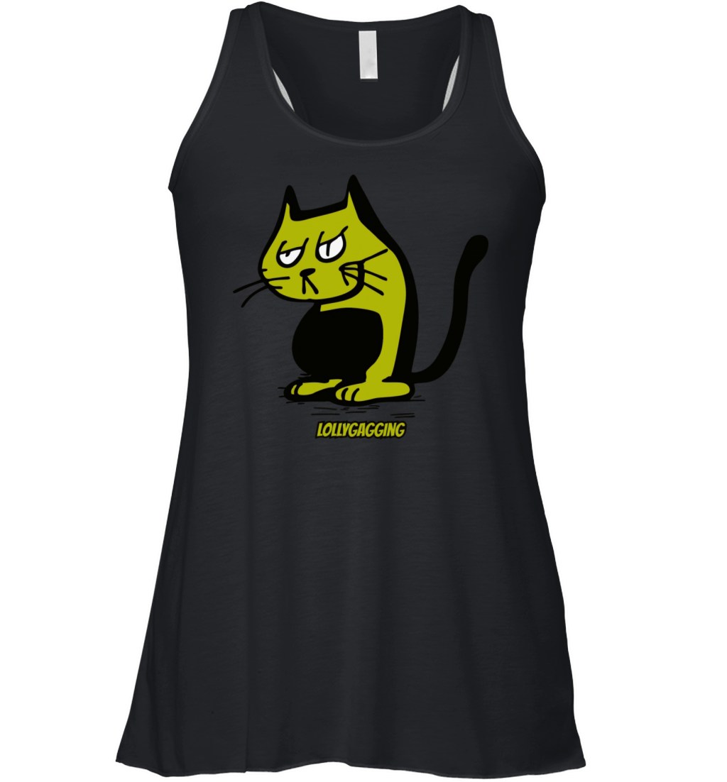 Lollygagging Vintage Cartoon Cat Women's Flowy Tank Top