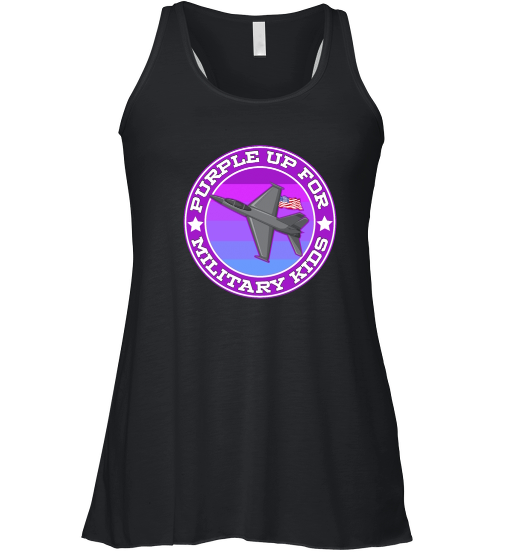 Purple Up For Military Kids Women's Flowy Tank Top