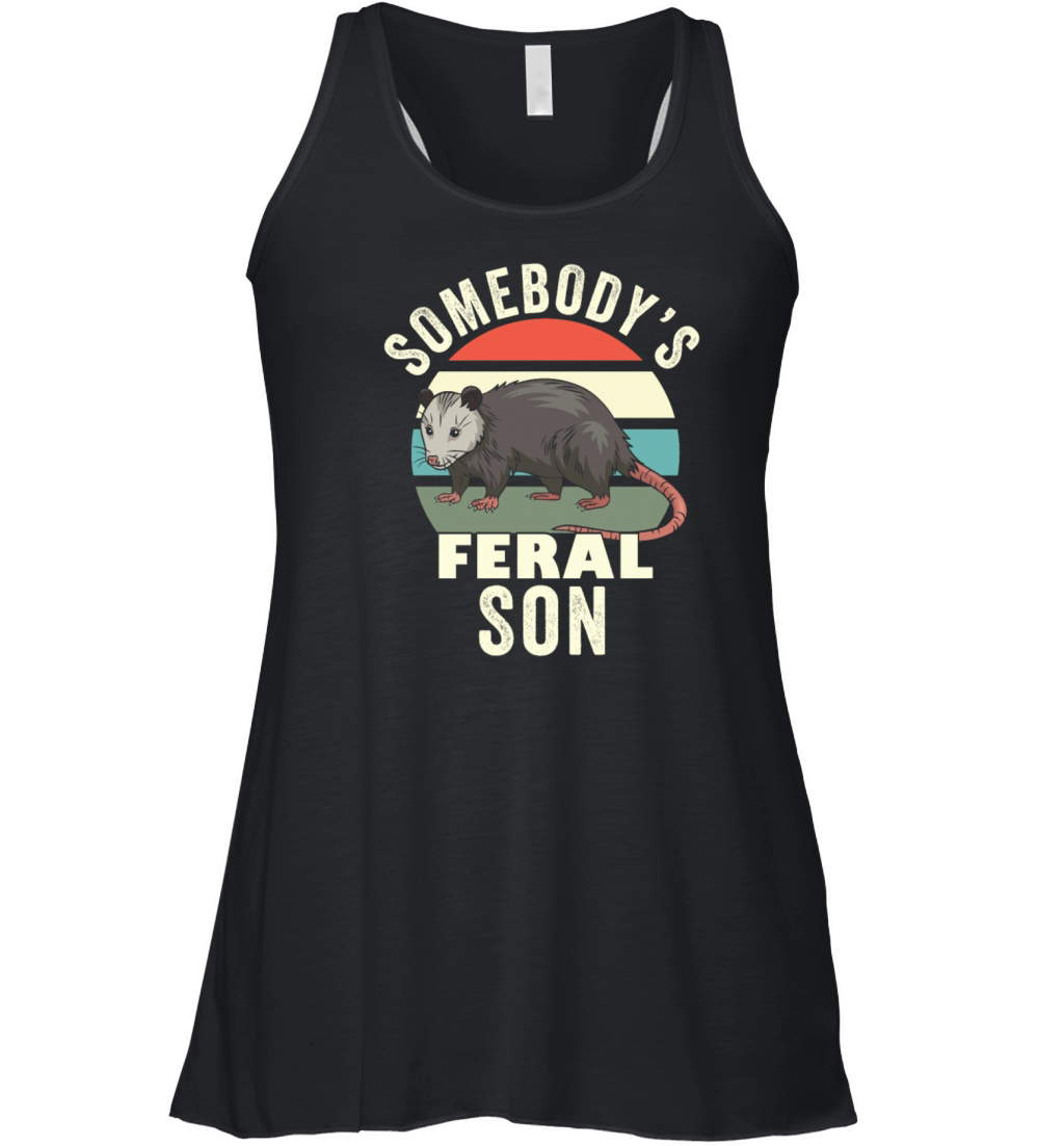 Somebodys Feral Son Matching Family Retro Feral Women's Flowy Tank Top
