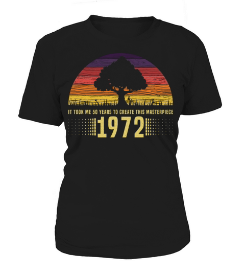 1972 Vintage Retro Sunset Masterpiece 50thBirthday Women's T-Shirt