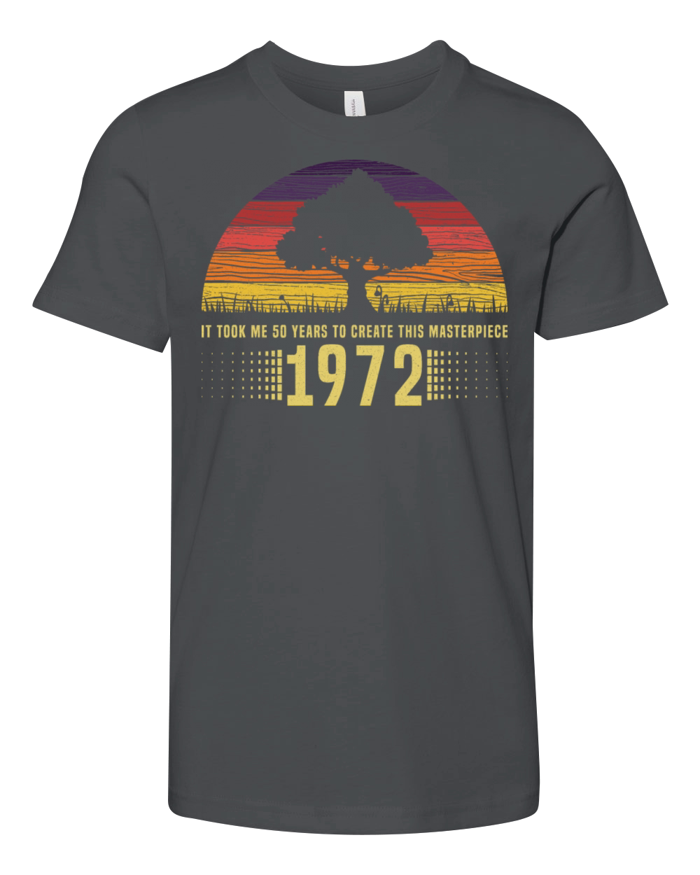 1972 Vintage Retro Sunset Masterpiece 50thBirthday Youth Unisex Jersey Tee
