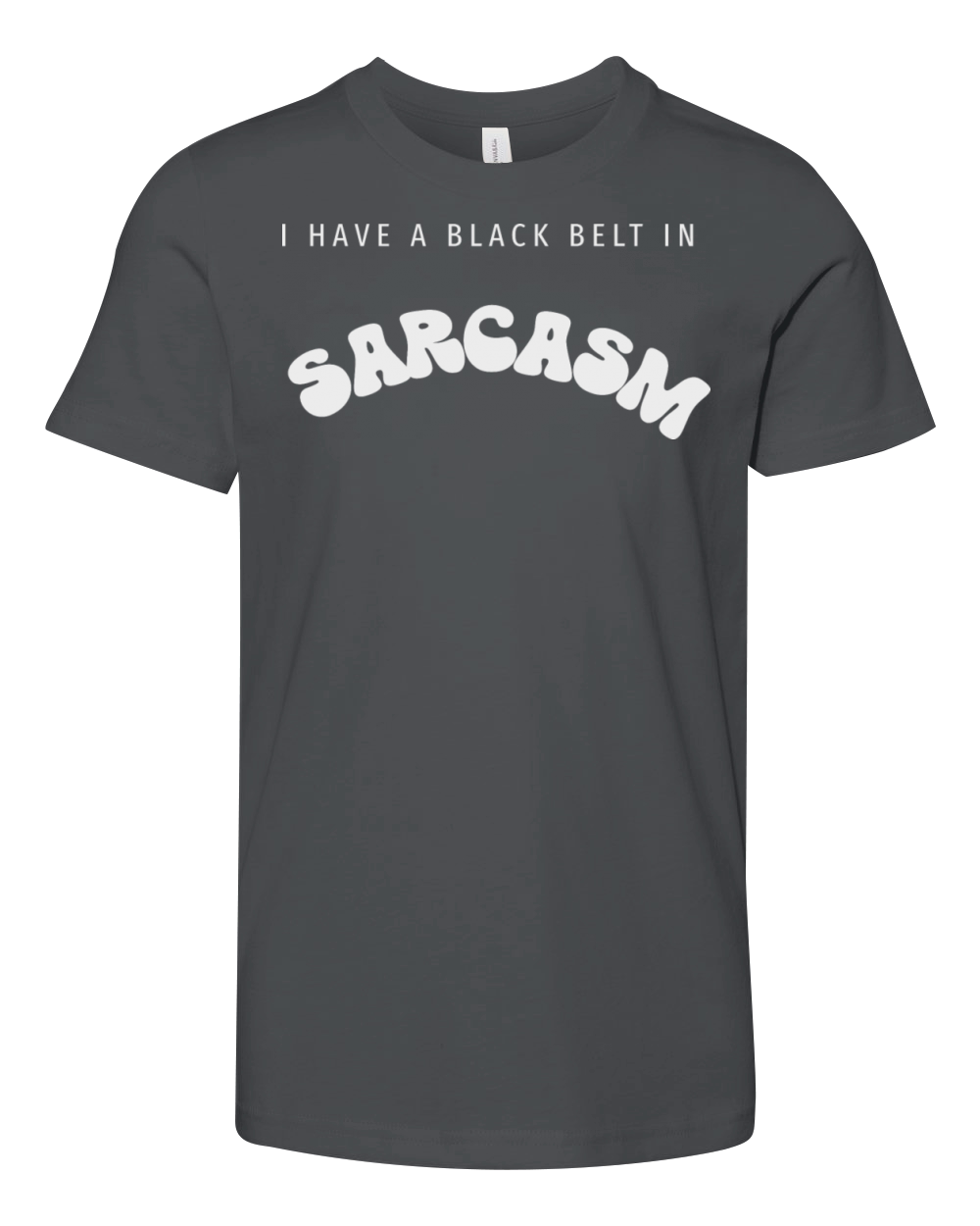 I have a black belt in sarcasm quote Youth Unisex Jersey Tee